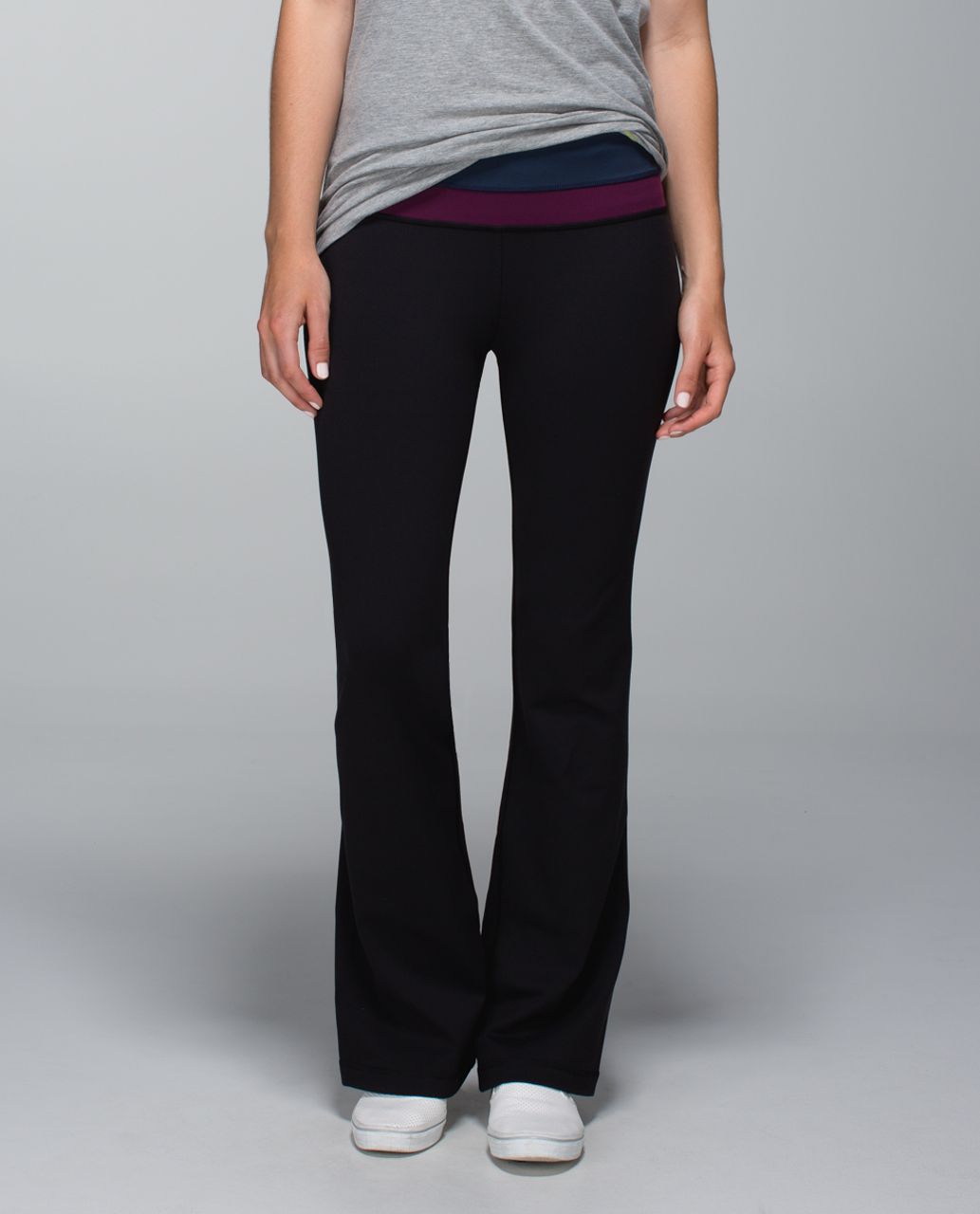 Lululemon Groove Pant *Full-On Luon (Regular) - Black / Inkwell / Plum