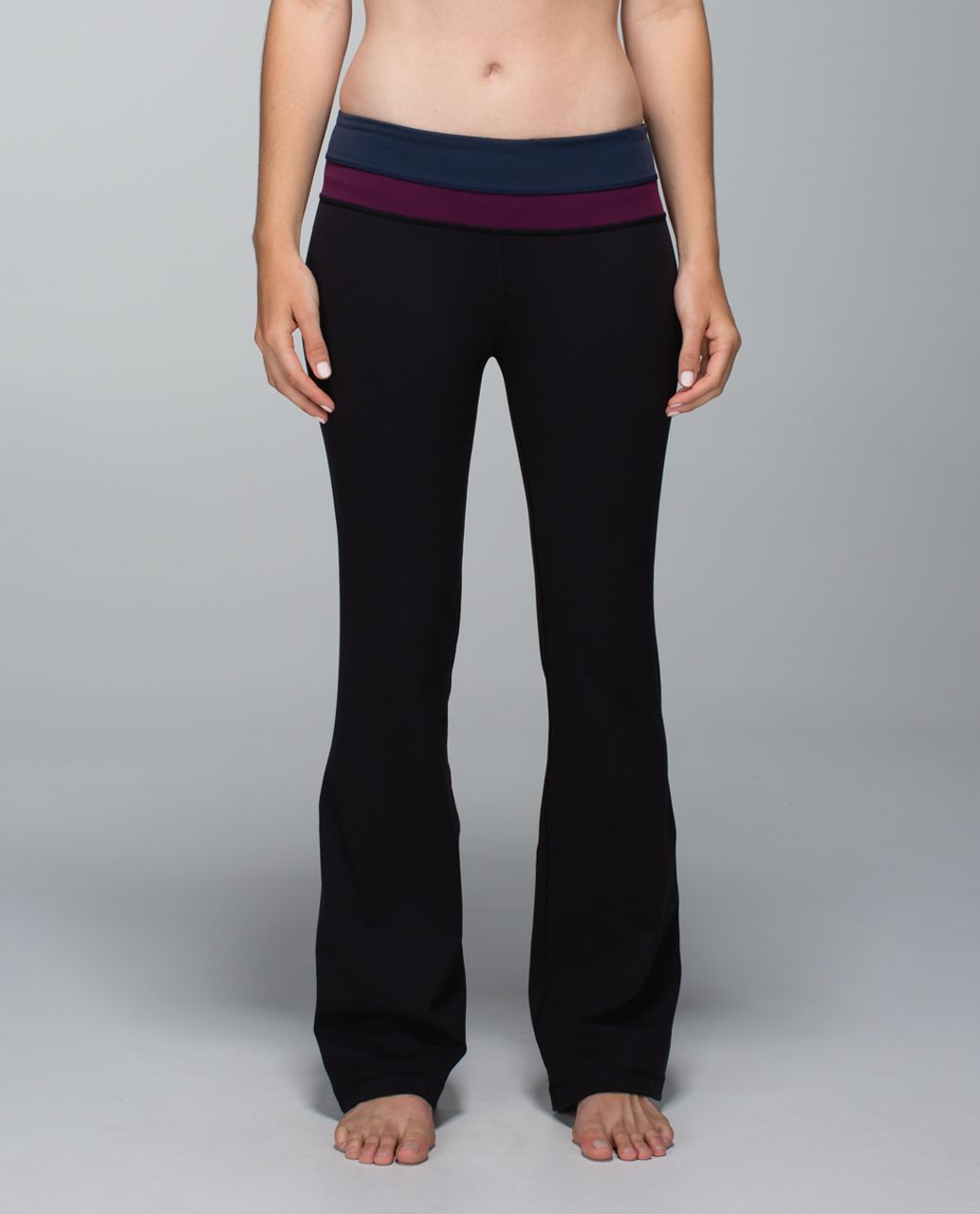 Lululemon Groove Pant *Full-On Luon (Regular) - Black / Inkwell / Plum