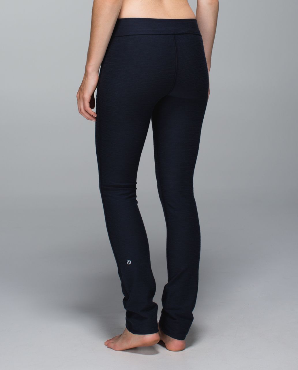 LULULEMON SKINNY WILL Pant Variegated Knit Black Heathered Black 4