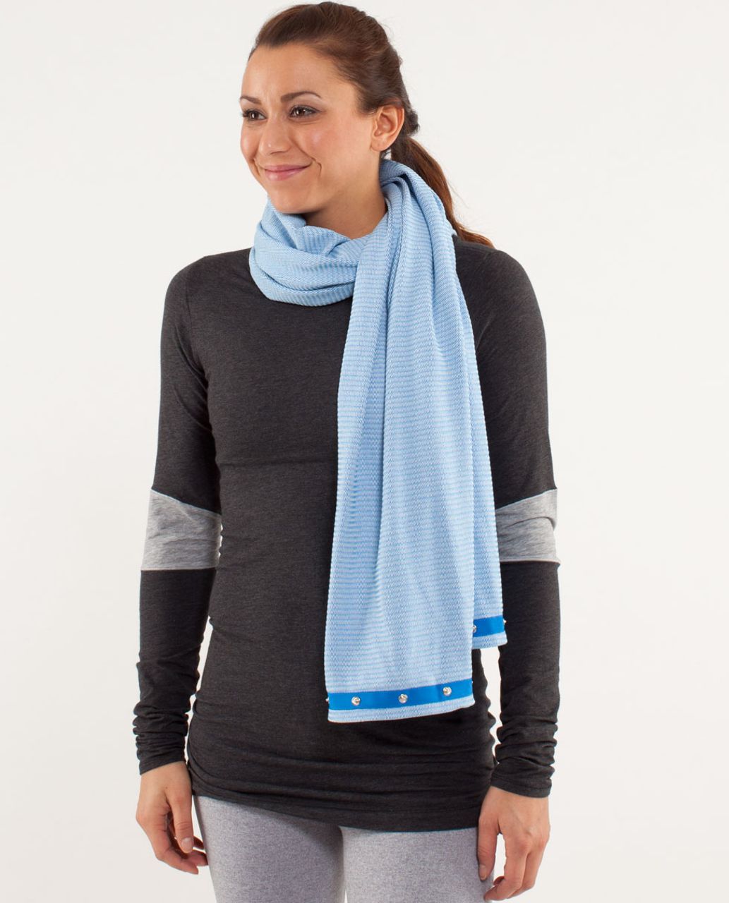 Lululemon Vinyasa Scarf - Beaming Blue / Polar Cream - lulu fanatics