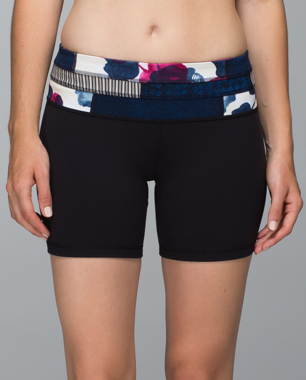 Lululemon Groove Short *Full-On Luon (Regular) - Black / Fa14 Quilt 3 / Inky Floral Ghost Inkwell Bumble Berry