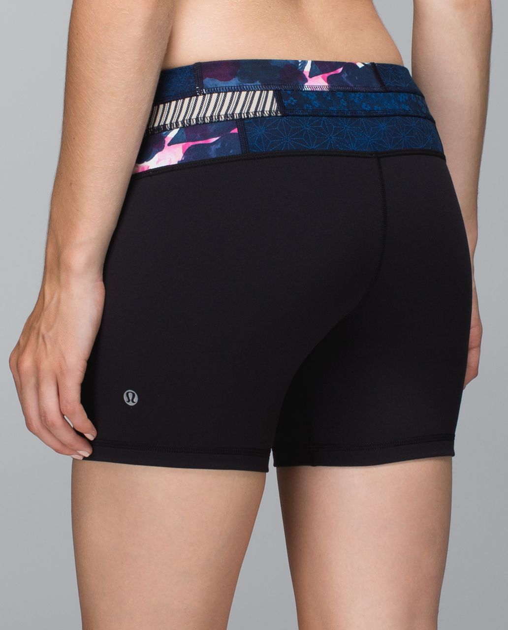 Lululemon Groove Short *Full-On Luon (Regular) - Black / Fa14 Quilt 3 / Inky Floral Ghost Inkwell Bumble Berry