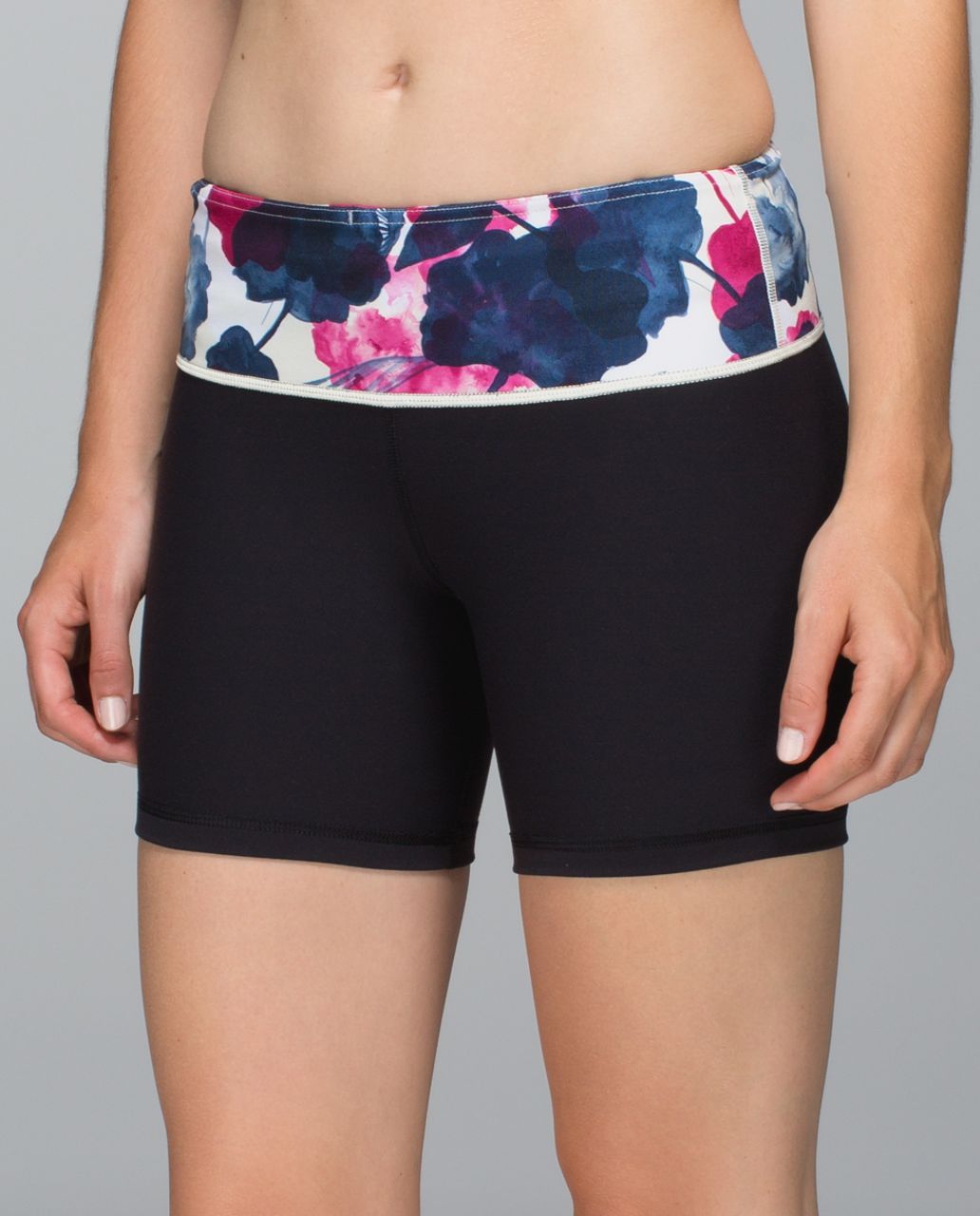 Lululemon Groove Short *Full-On Luon (Regular) - Black / Fa14 Quilt 3 / Inky Floral Ghost Inkwell Bumble Berry