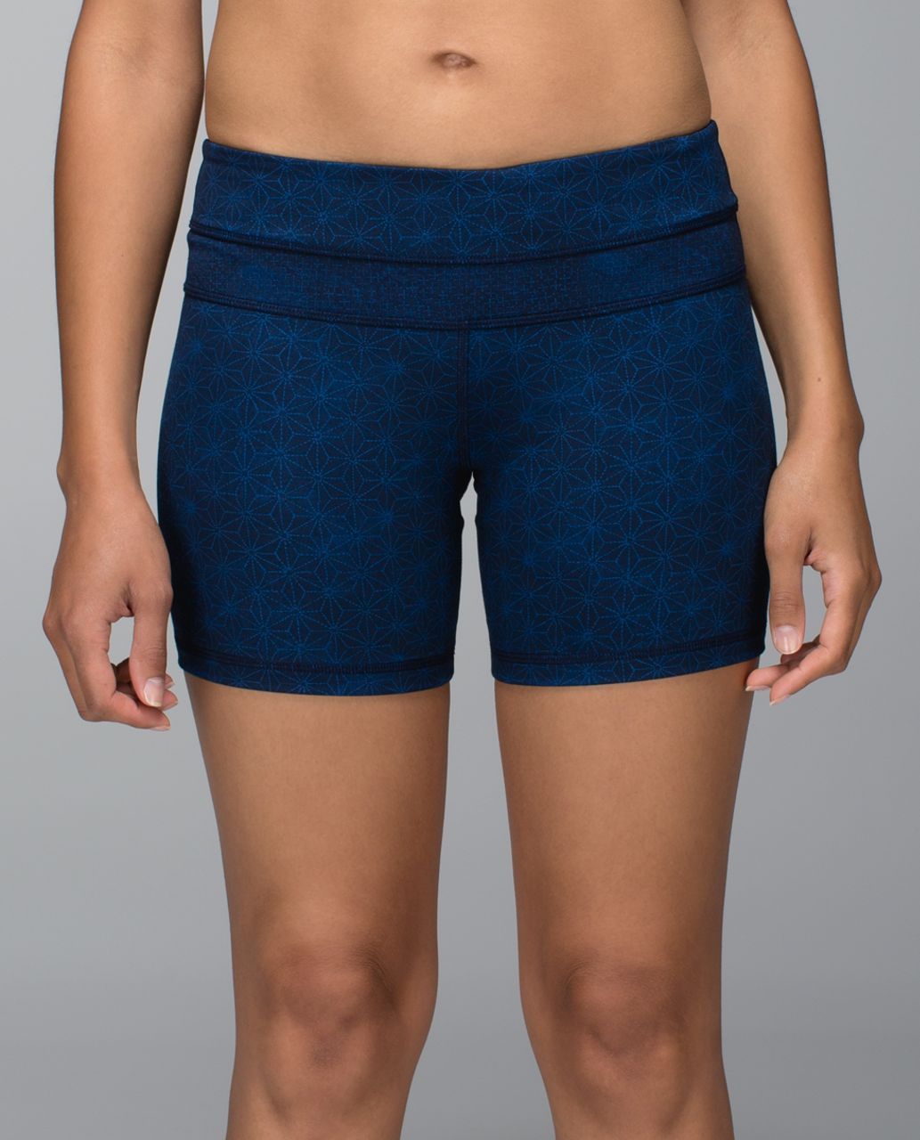 Lululemon Groove Short *Full-On Luon (Regular) - Sashico Star Inkwell Rugged Blue / Sashico Cross Inkwell Rugged Blue