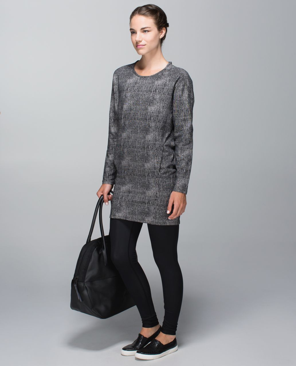 Lululemon Comme To Cozy Dress - Burlap Texture Black Dune