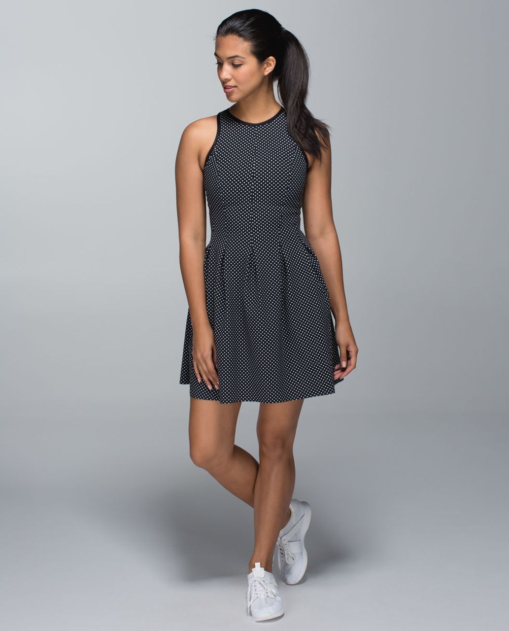 Lululemon Here To There Dress - Biggy Dot Printed Black Ghost / Black