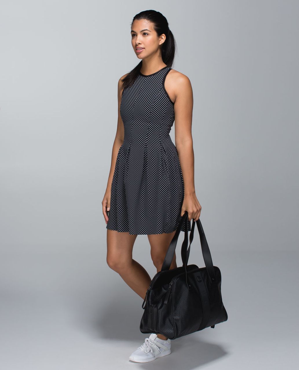 Lululemon Here To There Dress - Biggy Dot Printed Black Ghost / Black