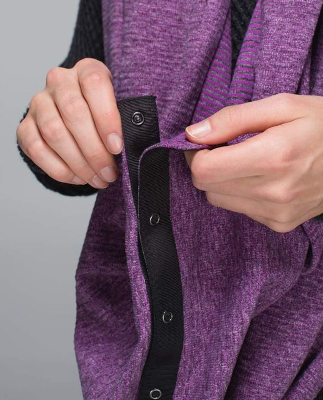 Lululemon Vinyasa Scarf *Rulu - Mini Check Pique Ultra Violet Heathered Black