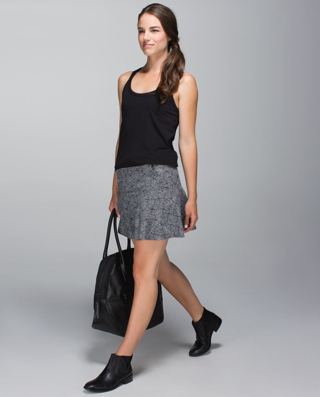 Lululemon Get It On Skirt - Plush Petal Black Ghost / Black