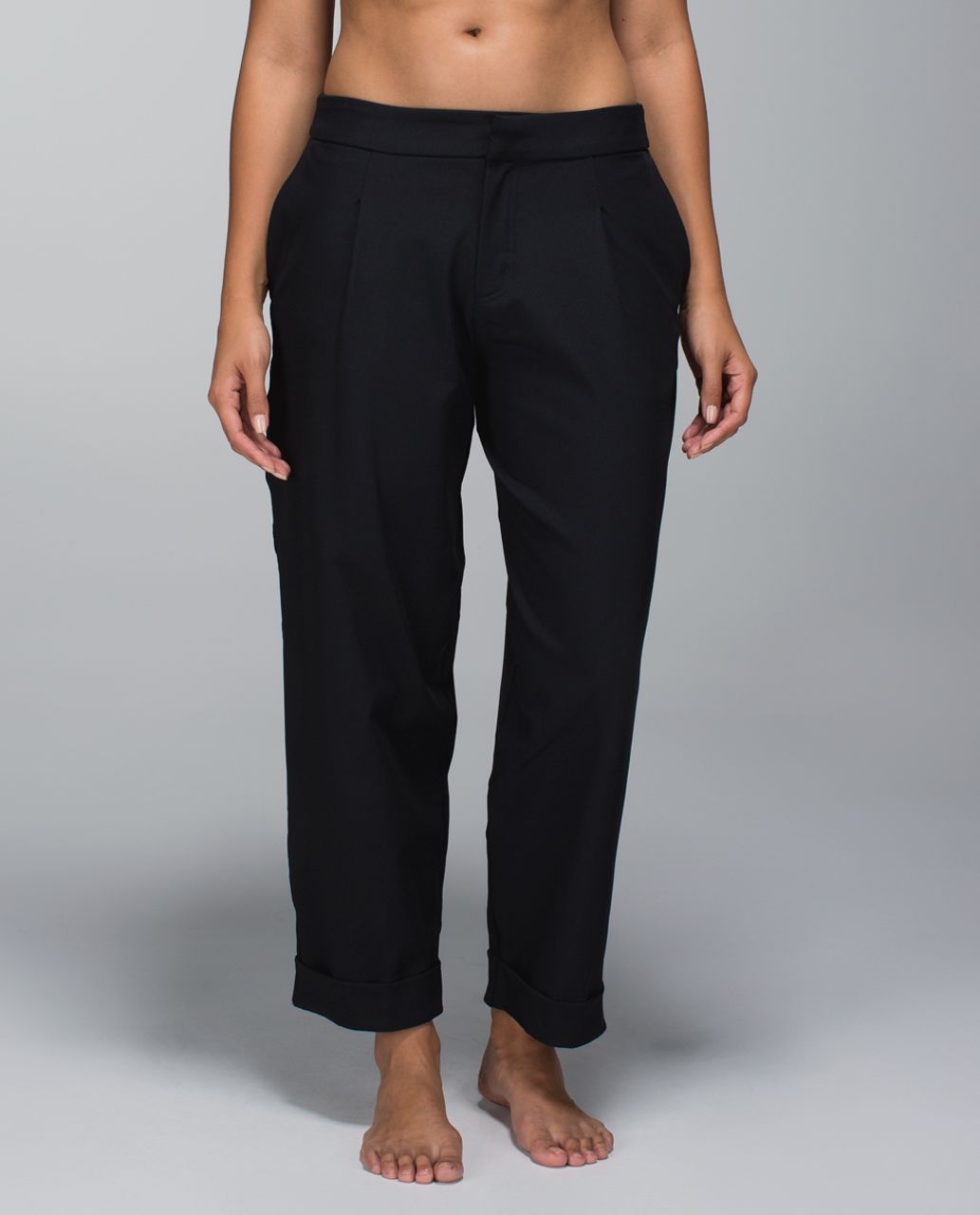 Lululemon Black Fleece Lined Wide Leg Pants 4