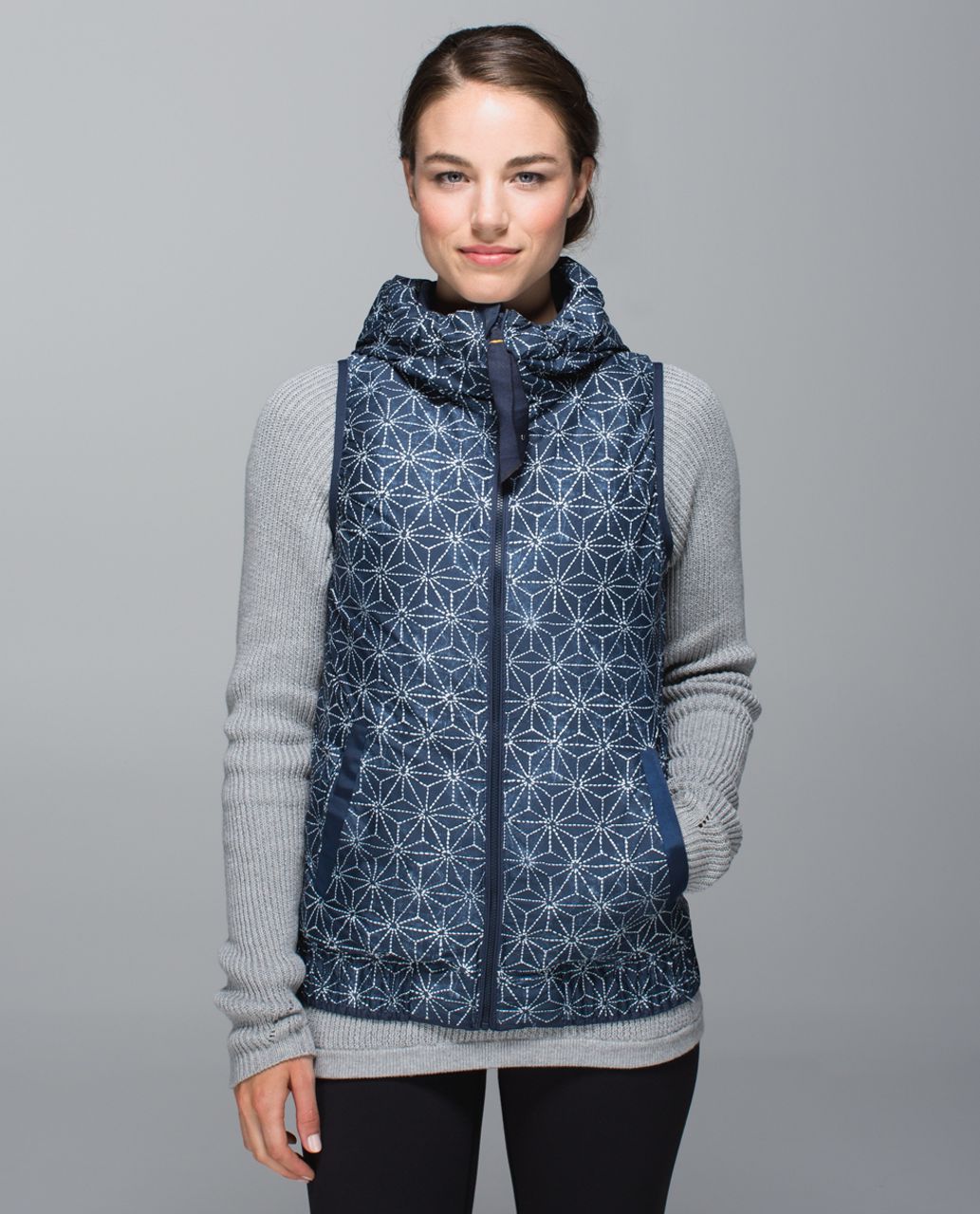 Lululemon Chilly Chill Puffy Vest - Inkwell / Exploded Sashico Star Inkwell Ghost