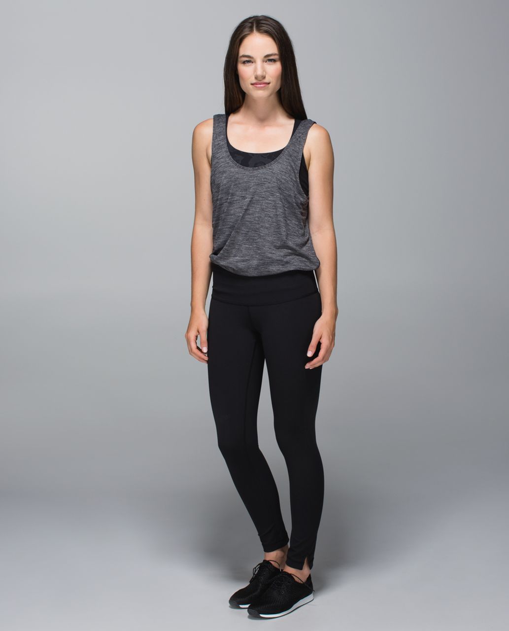 Lululemon Water Bound Capri Leggings Womens Black Striped Luxtreme