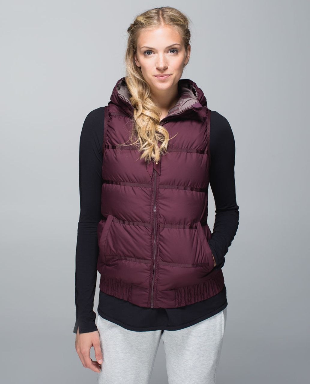 Lululemon Chilly Chill Puffy Vest - Bordeaux Drama / Gradient Dot Embossed Bordeaux Drama Rust Berry