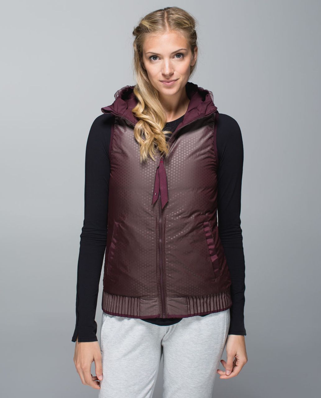 Lululemon Chilly Chill Puffy Vest - Bordeaux Drama / Gradient Dot Embossed Bordeaux Drama Rust Berry