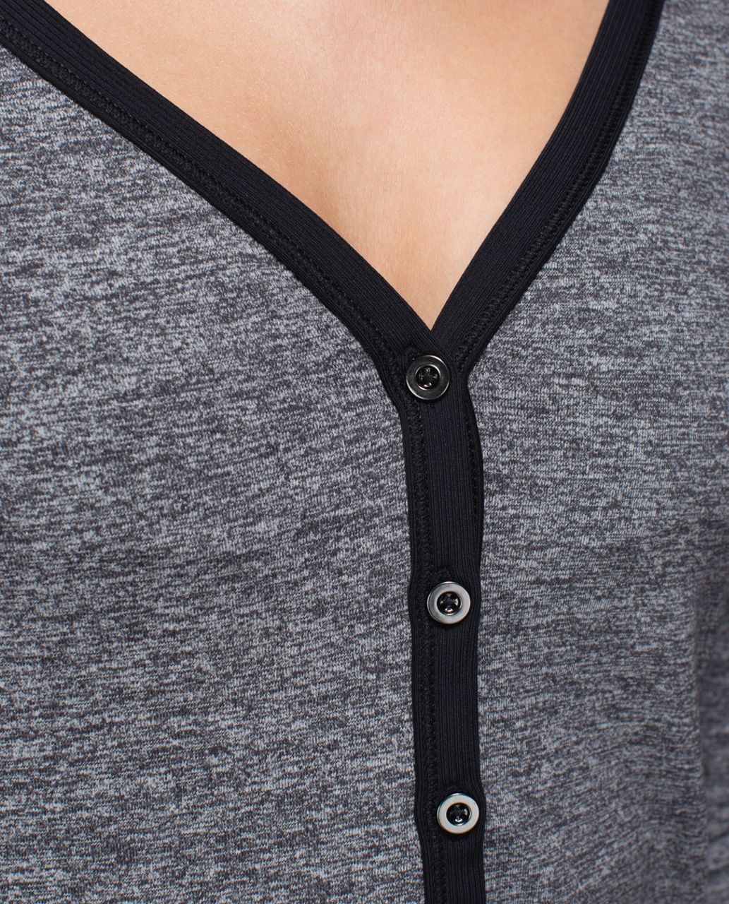 Lululemon Awesoma Henley - Heathered Black