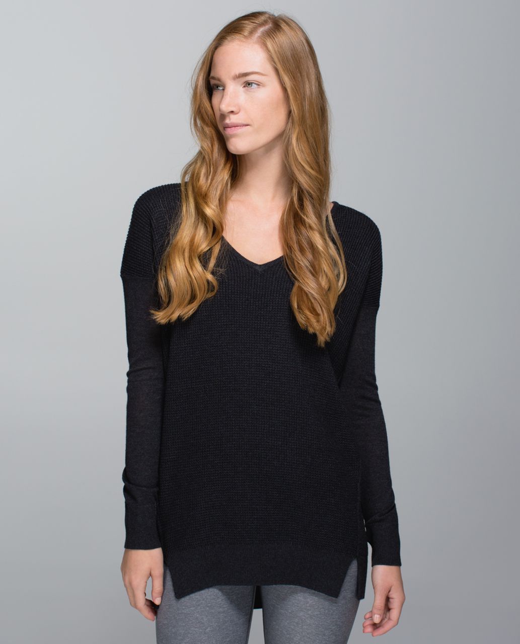 LULULEMON $98.00 The Sweater The Better Dark Grey Knit Pullover