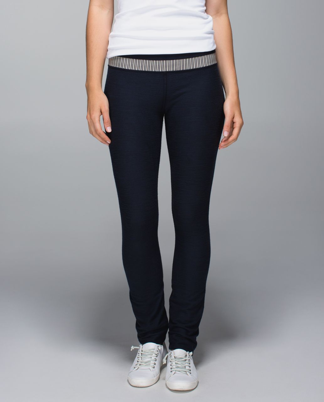 Lululemon Skinny Groove Pant - Inkwell / Black / Pine Stripe Inkwell Mojave Tan / White