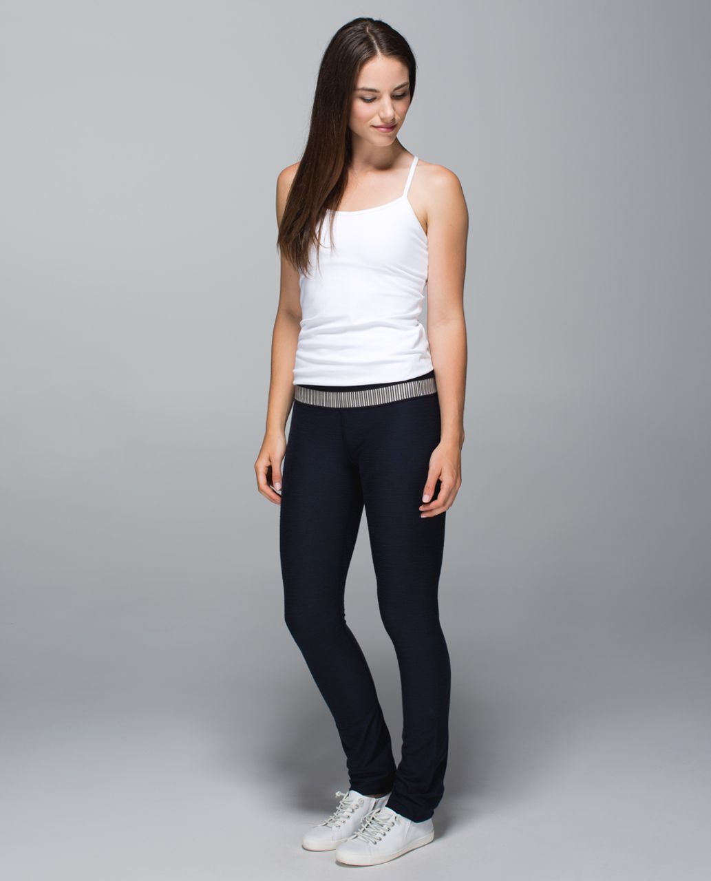 Lululemon Skinny Groove Pant - Inkwell / Black / Pine Stripe Inkwell Mojave Tan / White