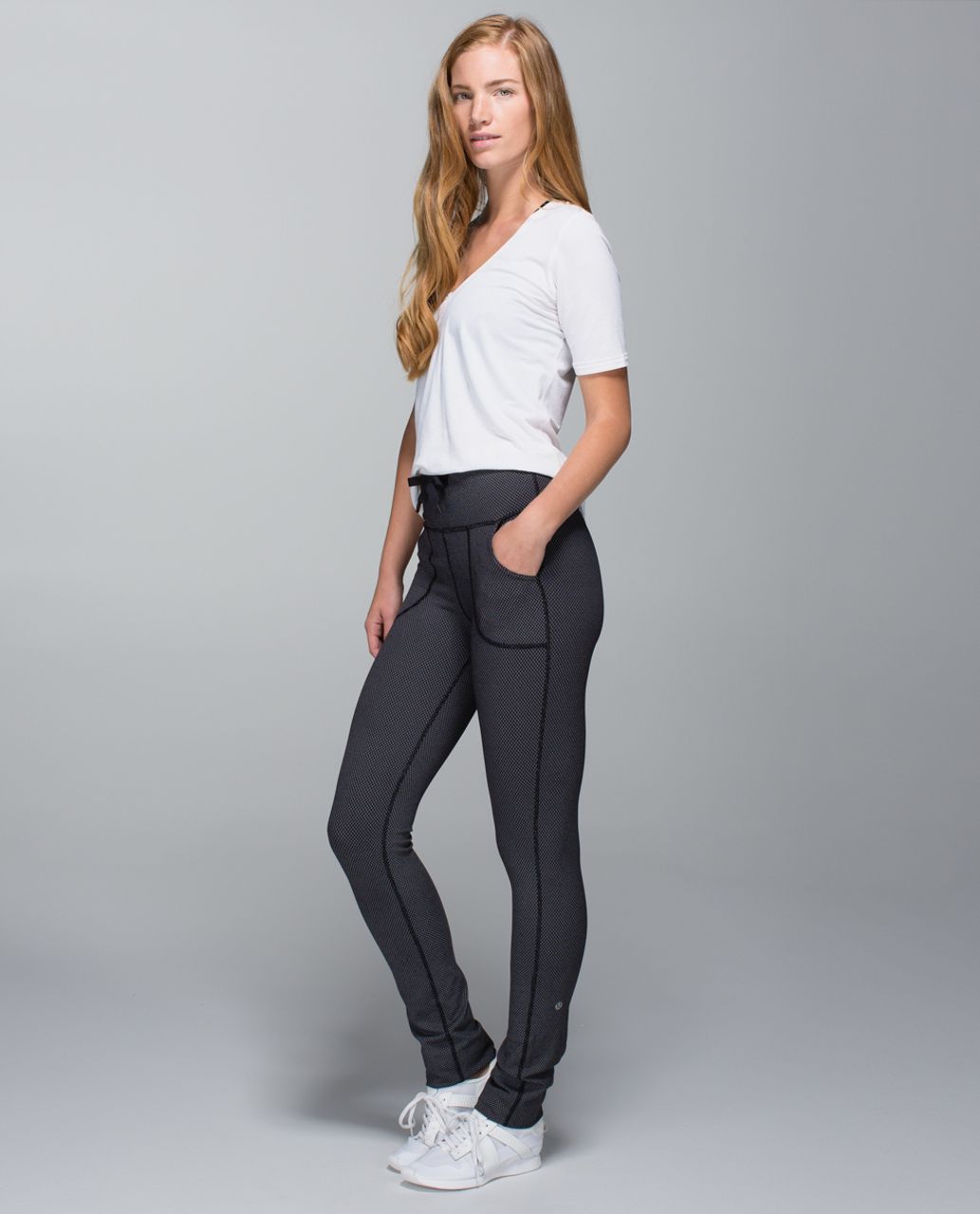 Lululemon Skinny Will Pant (Print) - Diamond Dot Black White - lulu fanatics