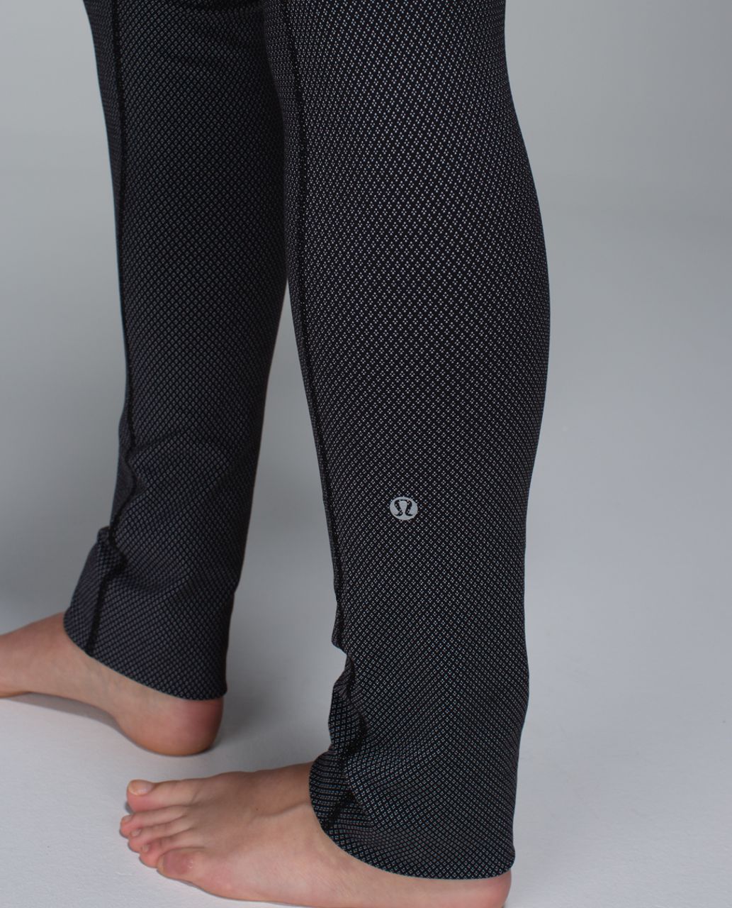 LULULEMON SKINNY WILL Pant Variegated Knit Black Heathered Black 4