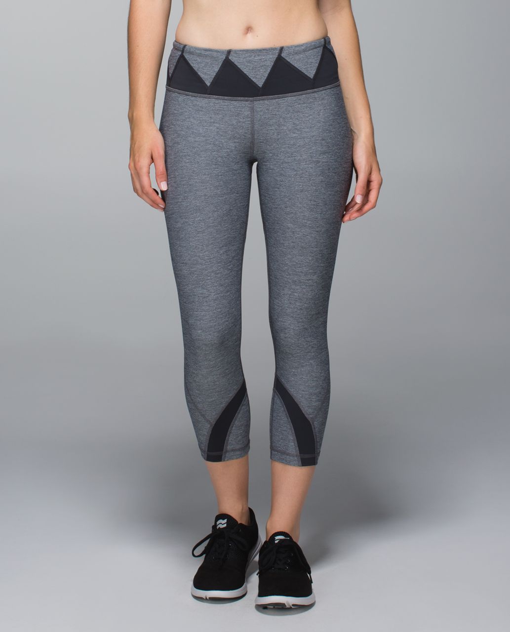 Lululemon Run:  Inspire Crop II *All Luxtreme - Heathered Deep Coal / Fa14 Quilt 31 / Deep Coal