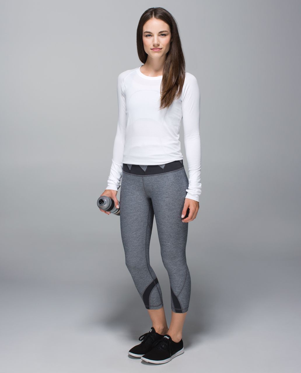 Lululemon Run: Inspire Crop II *All Luxtreme - Heathered Deep Coal