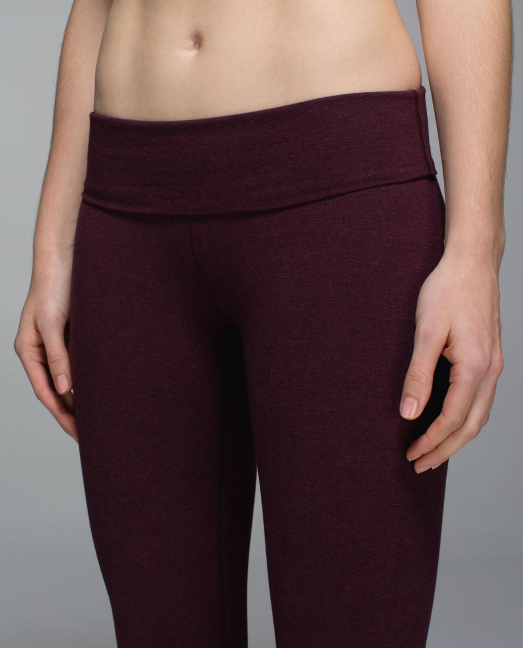 Lululemon Wunder Under High Rise Roll Down Crop Sz 6 Blk Full On