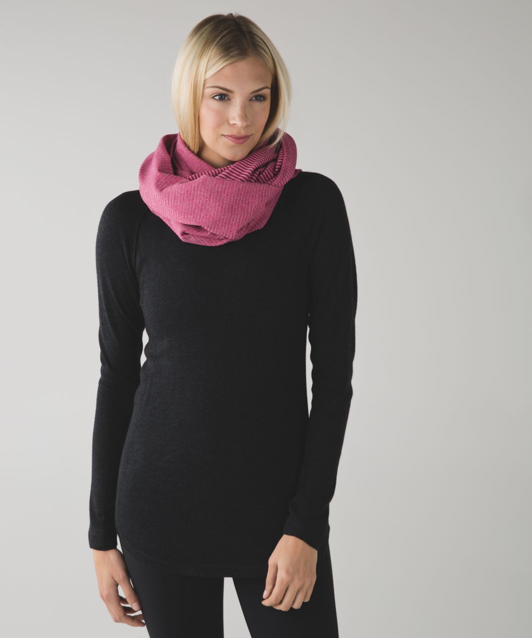 Lululemon Vinyasa Scarf *Rulu - Mini Check Pique Wine Berry Heathered Bon Bon