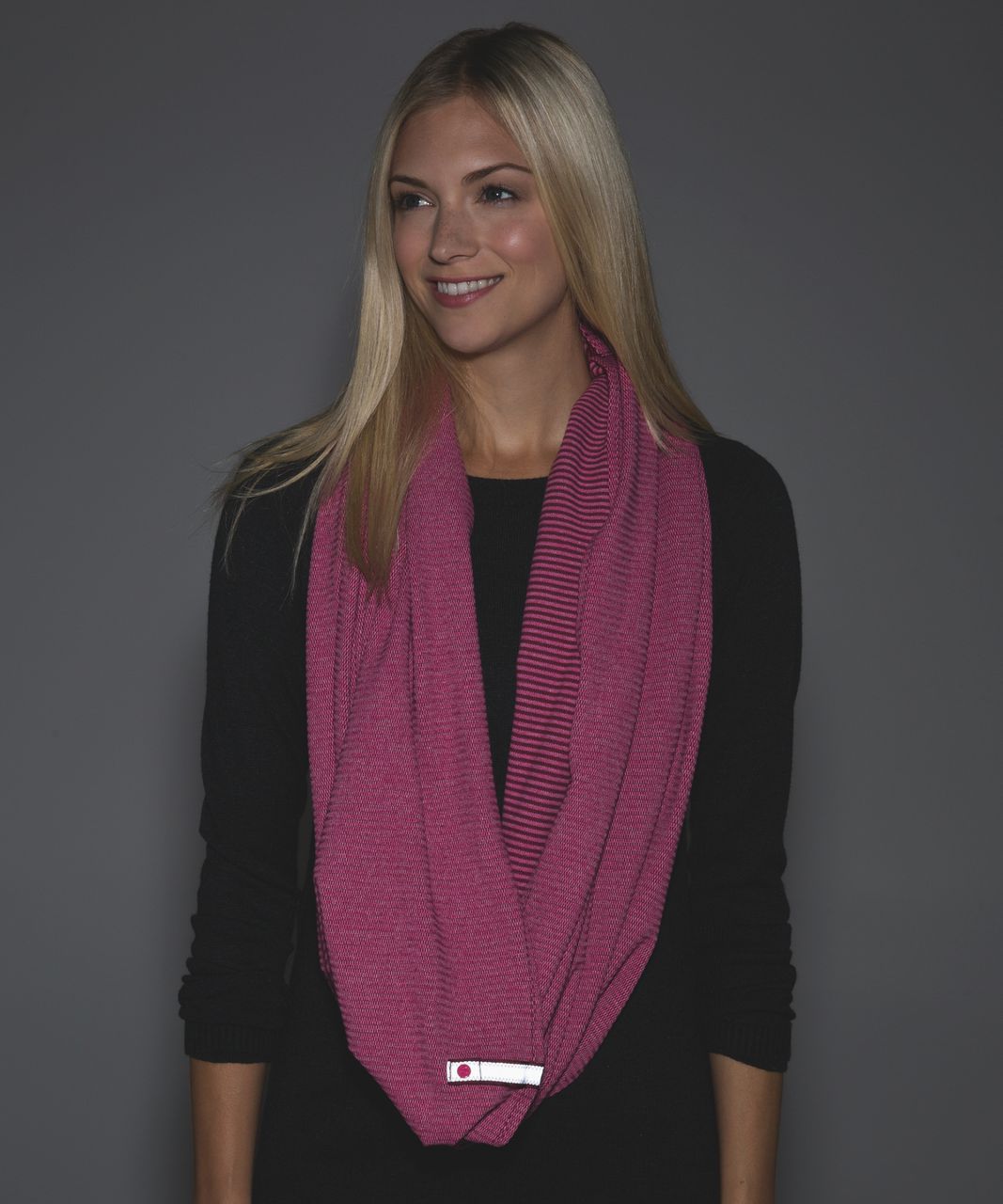 Lululemon Vinyasa Scarf *Rulu - Mini Check Pique Wine Berry Heathered Bon Bon