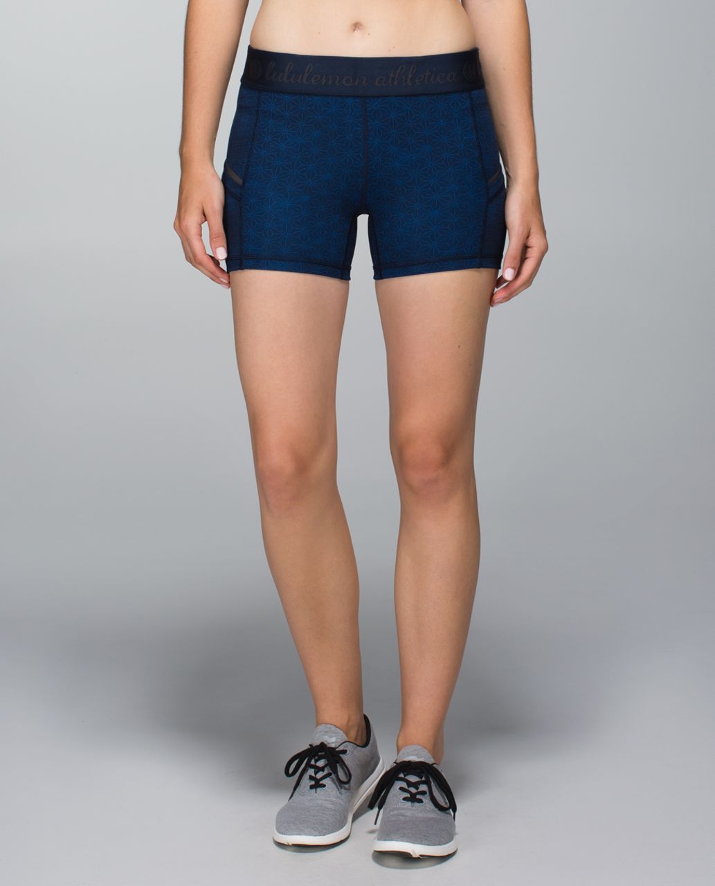 Lululemon What The Sport Short - Sashico Cross Inkwell Rugged Blue / Sashico Star Inkwell Rugged Blue