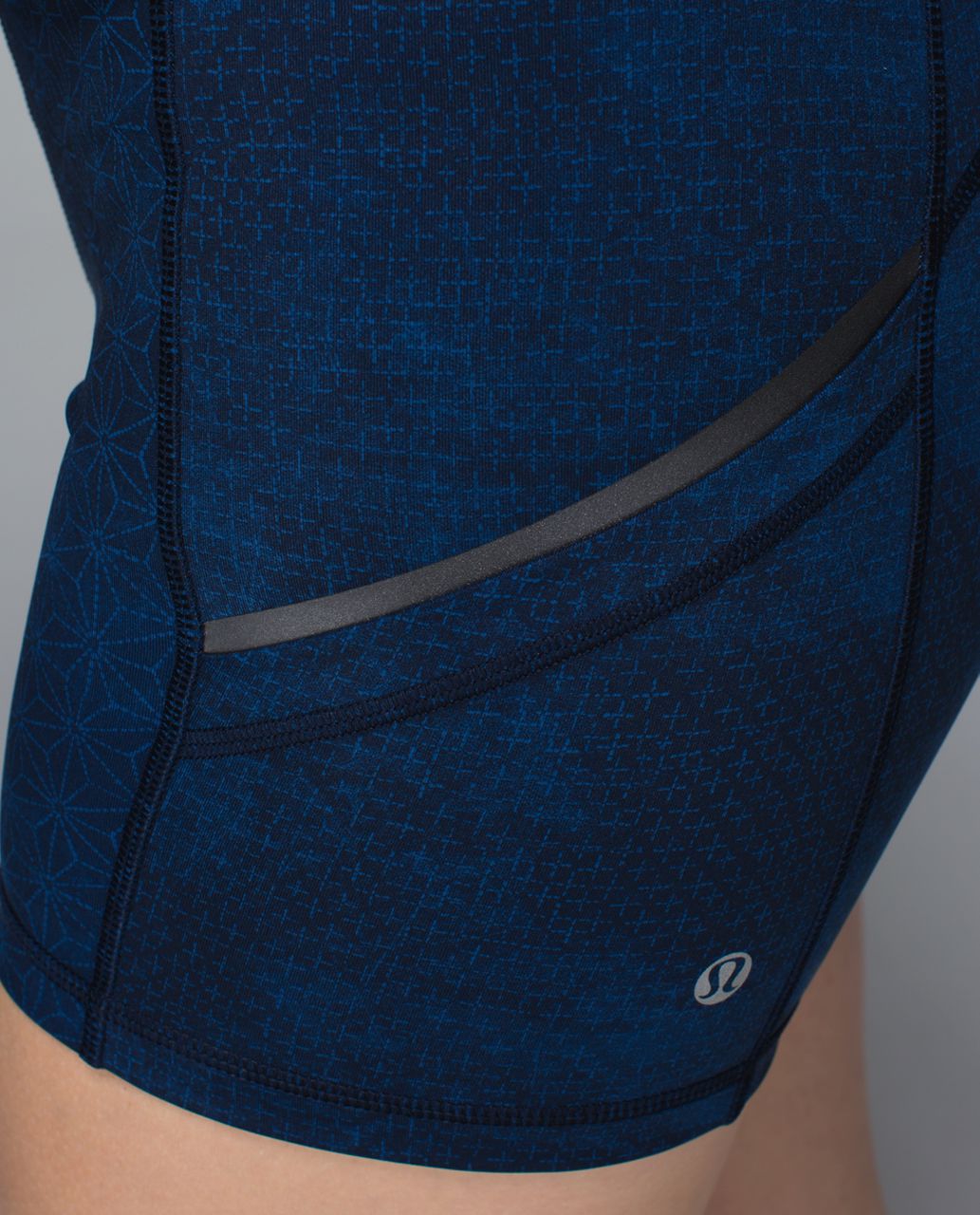 Lululemon What The Sport Short - Sashico Cross Inkwell Rugged Blue / Sashico Star Inkwell Rugged Blue