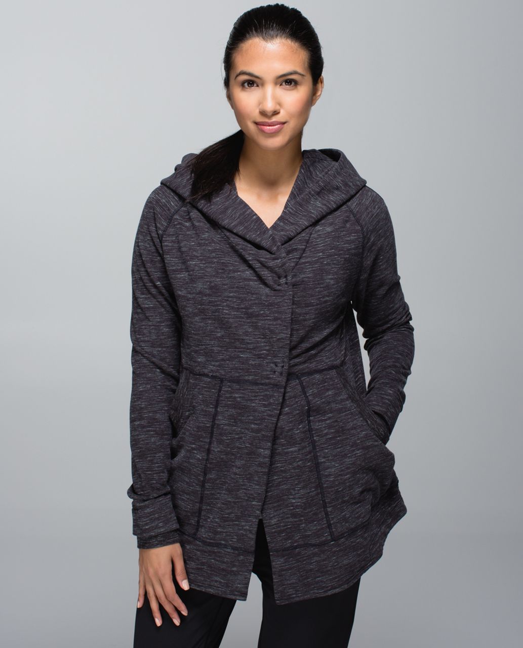 Lululemon Find Your Centre Wrap - Heathered Marled Black / Black