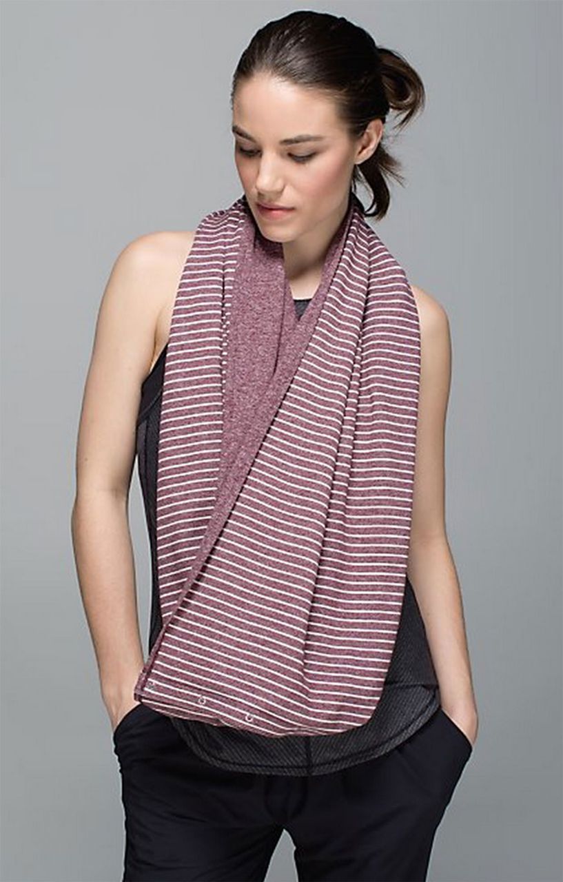 Lululemon Vinyasa Scarf *Rulu - Parallel Stripe Butter Pink Heathered Bordeaux Drama / Heathered Bordeaux Drama