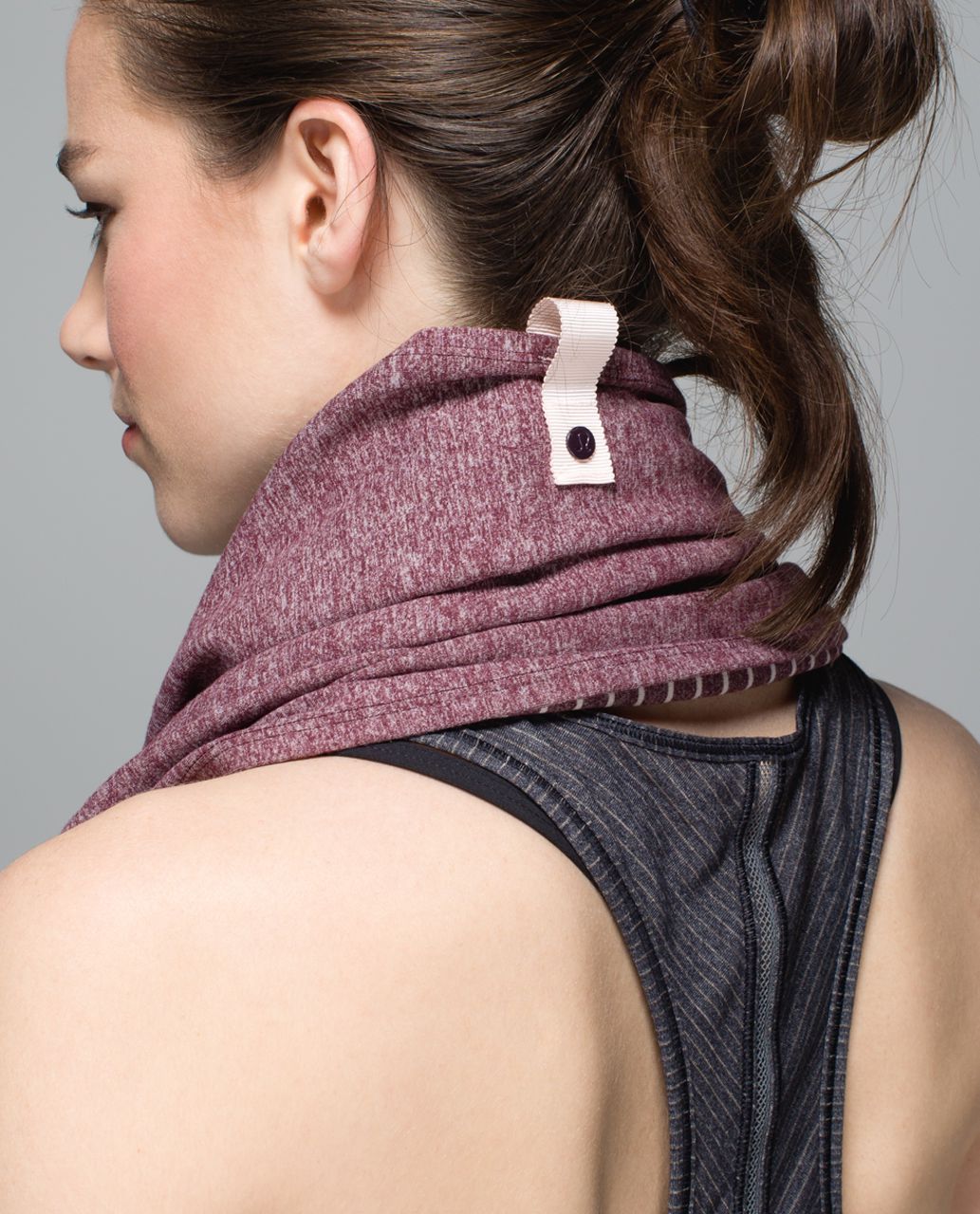 Lululemon Vinyasa Scarf *Rulu - Parallel Stripe Butter Pink Heathered Bordeaux Drama / Heathered Bordeaux Drama