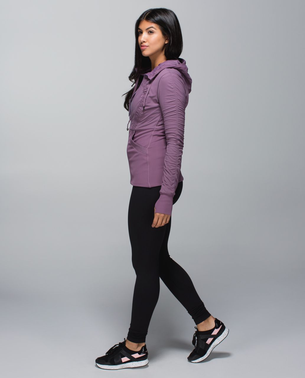 NEW LULULEMON Dance Studio Jacket 2 4 Deep Zinfandel Purple Reversible