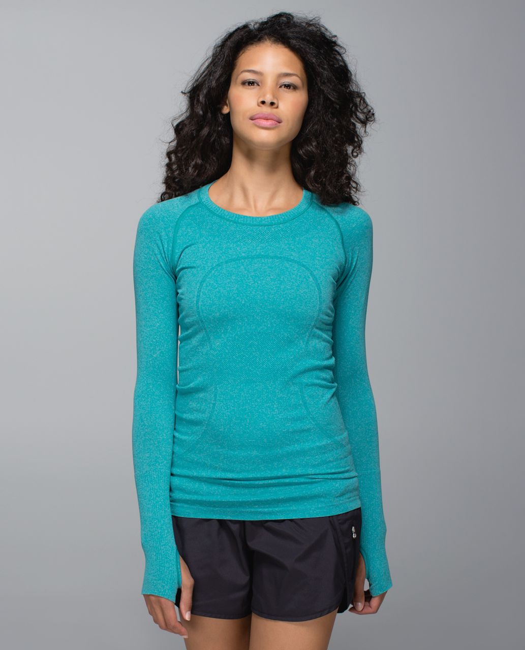 Lululemon Run:  Swiftly Tech Long Sleeve Crew - Heathered Real Teal