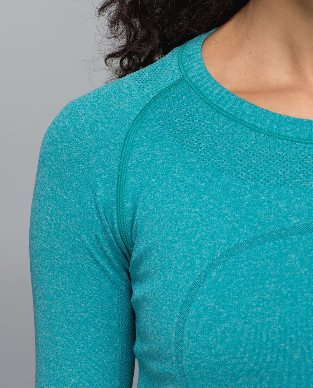 Lululemon Run:  Swiftly Tech Long Sleeve Crew - Heathered Real Teal