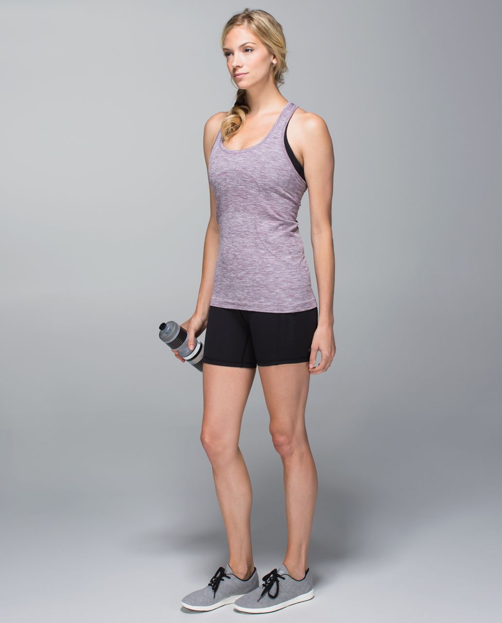 Lululemon Run:  Swiftly Tech Racerback - Space Dye Heathered Purple Fog