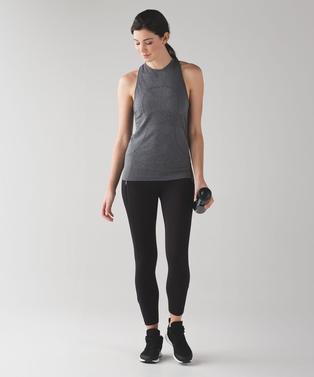 Lululemon Run:  Swiftly Tech Tank - Heathered Black