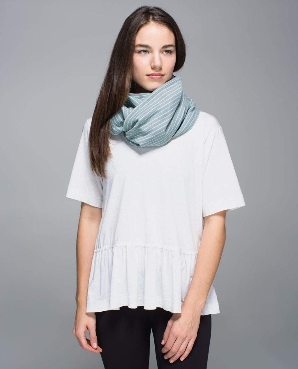 Lululemon Vinyasa Scarf - Heathered Herringbone Heathered Slate Black -  lulu fanatics