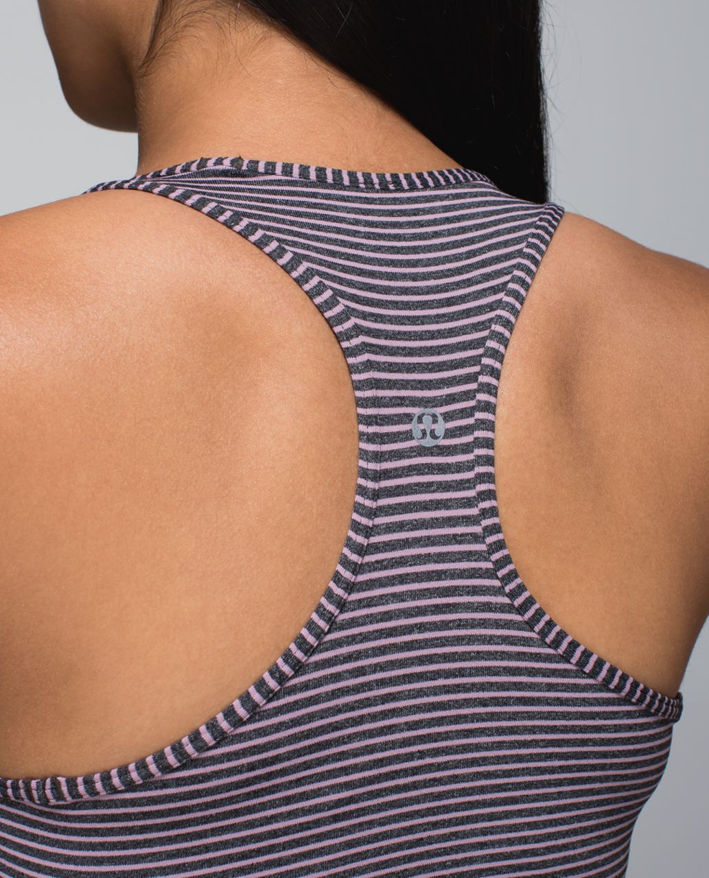 Lululemon All Sport Bra - Hyper Stripe Mauvelous Heathered Black