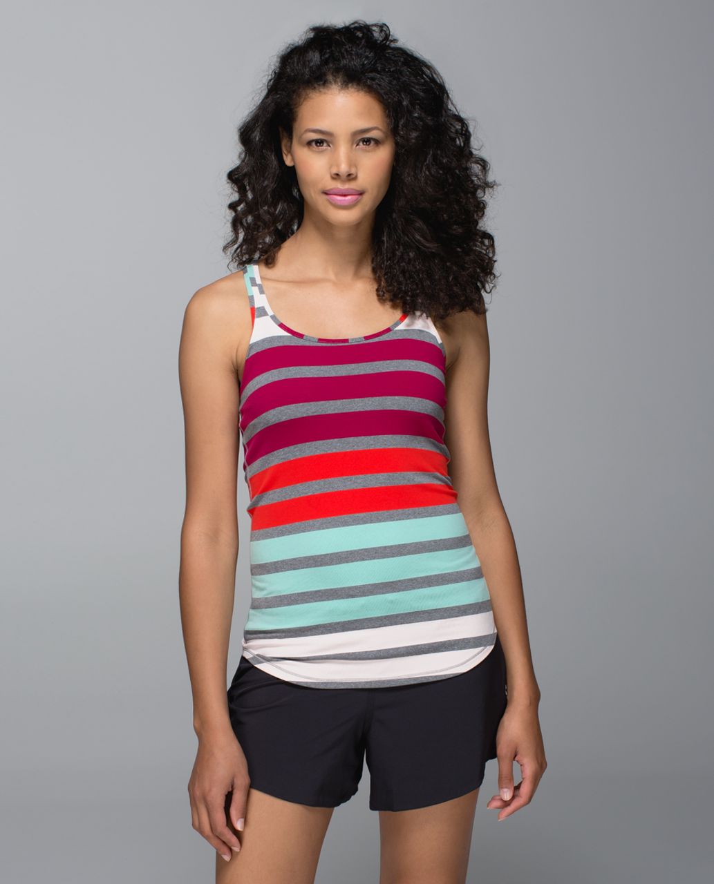 Lululemon Refresh Racer Tank - Triplet Twin Stripe Toothpaste Heathered Slate