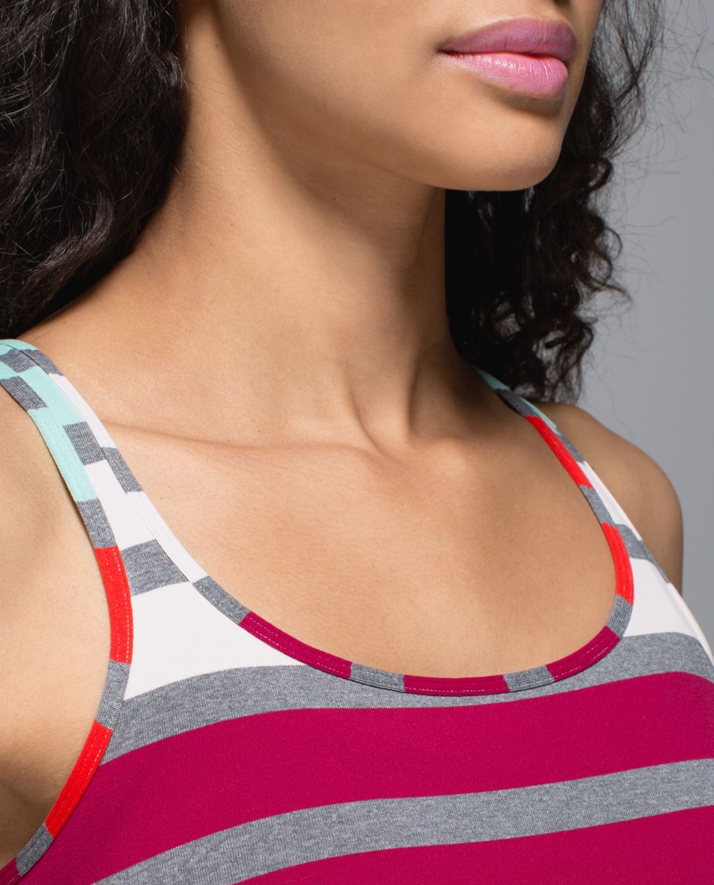 Lululemon Refresh Racer Tank - Triplet Twin Stripe Toothpaste Heathered Slate