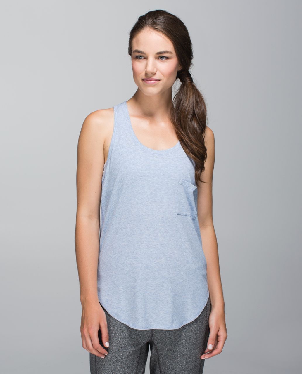 Lululemon Yogi Racer Tank - Heathered Lullaby