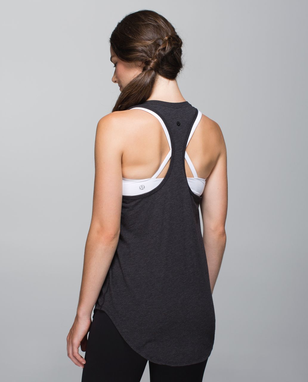 Lululemon Yogi Racer Tank - Heathered Black