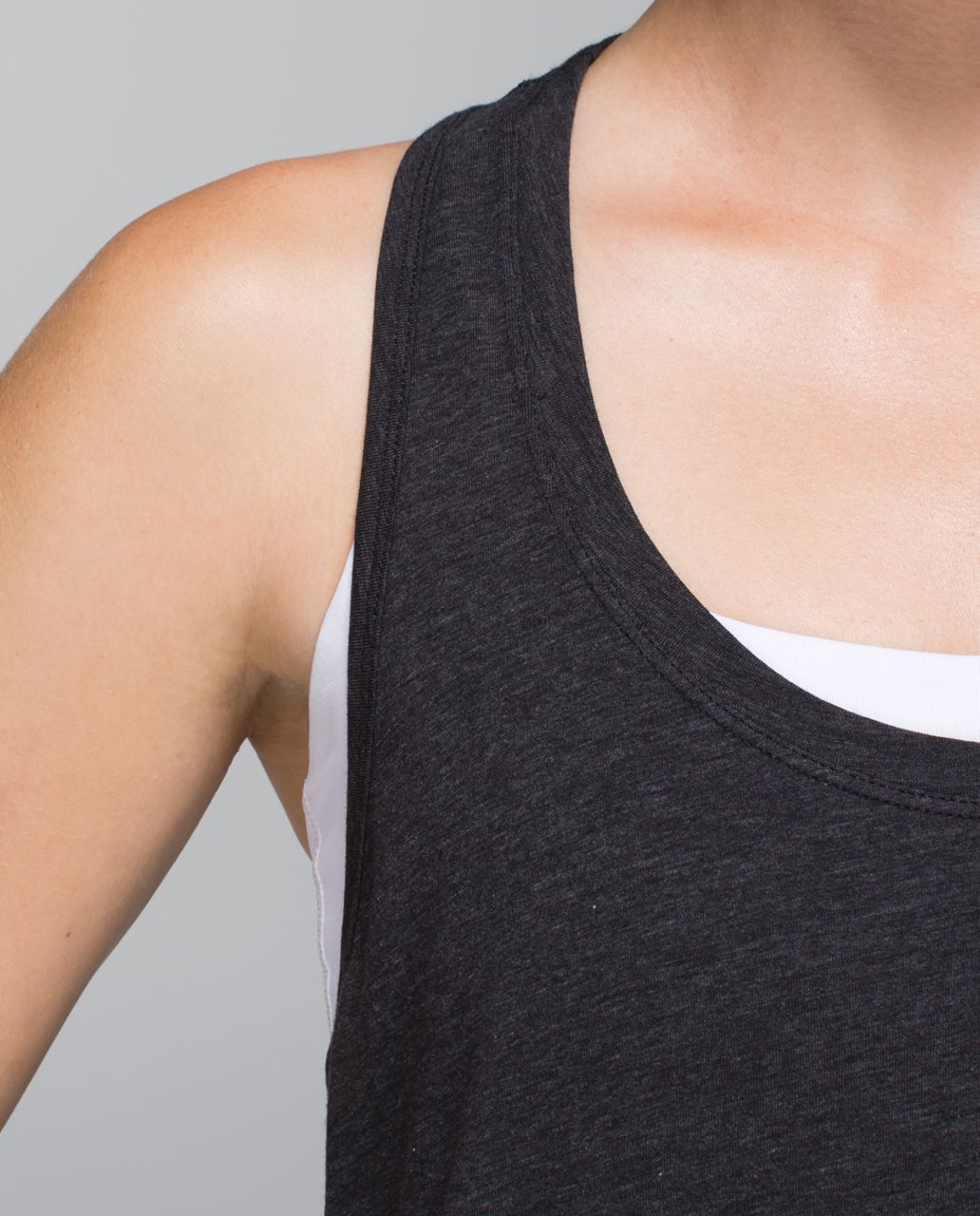 Lululemon Yogi Racer Tank - Heathered Black