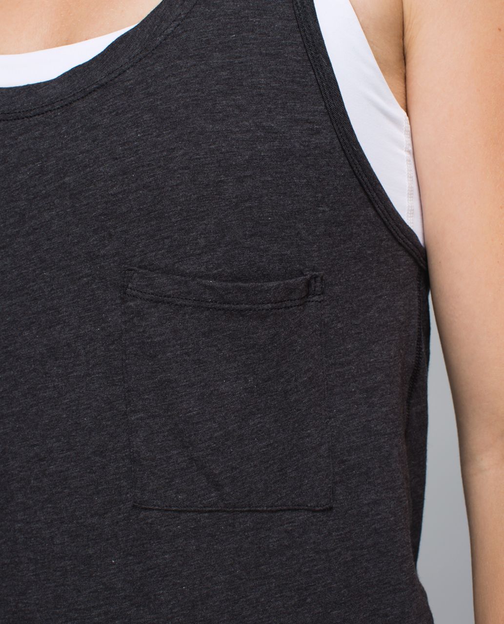 Lululemon Yogi Racer Tank - Heathered Black