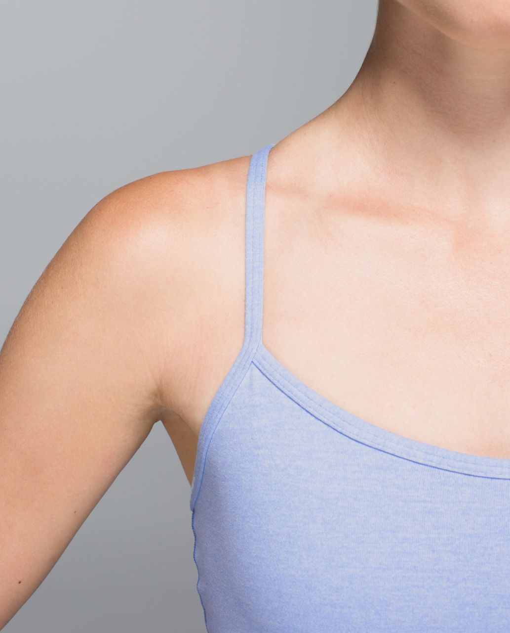 Lululemon Power Y Tank *Luon - Heathered Blue Calm