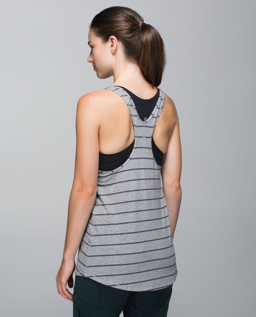 Lululemon Om Racerback - Cayman Stripe Heathered Medium Grey