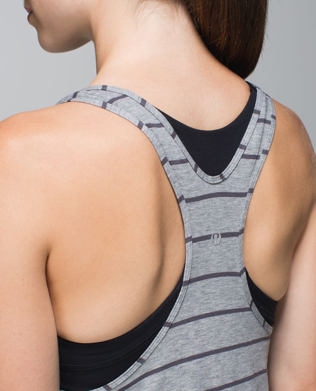 Lululemon Om Racerback - Cayman Stripe Heathered Medium Grey